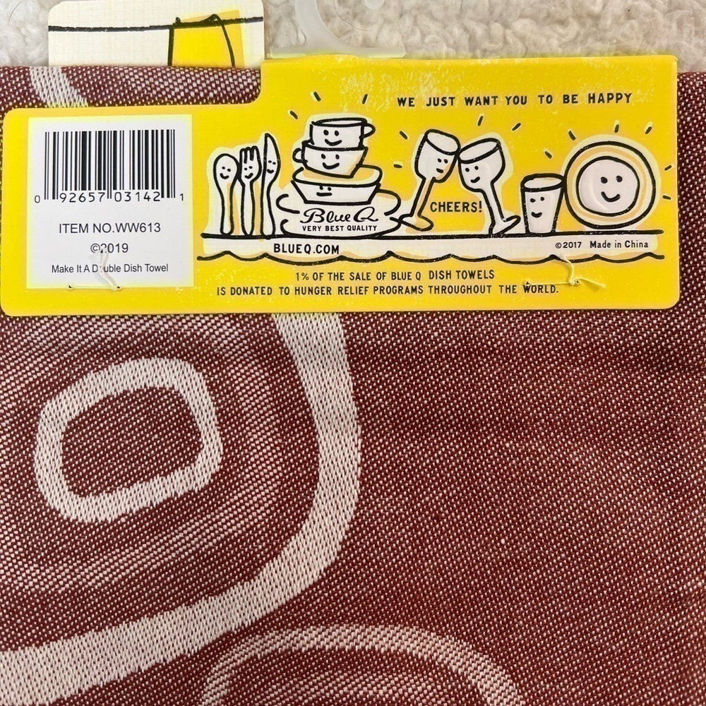 Blue Q "Make It A Double" Dish Towel - Picture 5 of 5